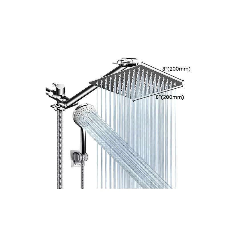 LoungeYard | Modern shower combination spray 5 setting patterns handheld shower head with large shower head — product view 5