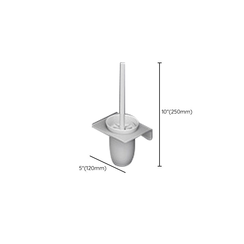 LoungeYard | White contemporary bathroom accessory set stainless steel aluminum bathroom set — product view 3