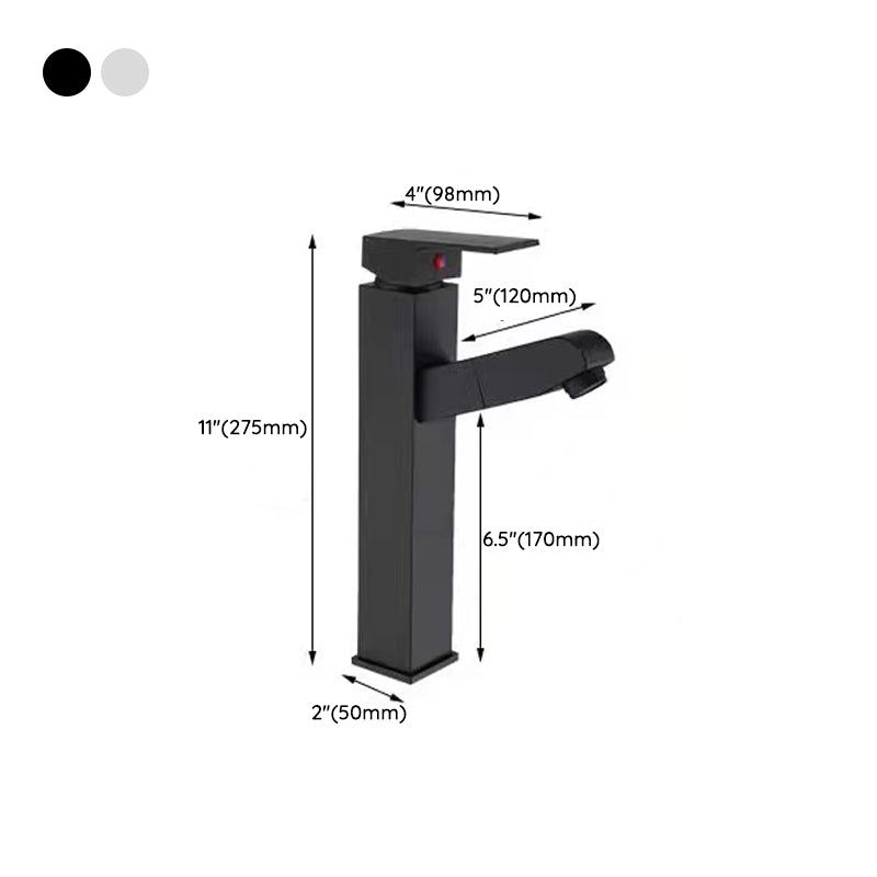 LoungeYard | Lever handle faucet Contemporary pull-out faucet for the bathroom — product view 3