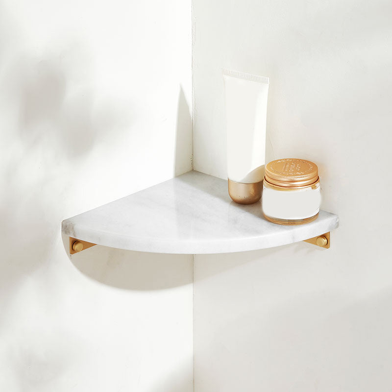 LoungeYard | marble bathroom shelf brass bathroom accessory — product view 1