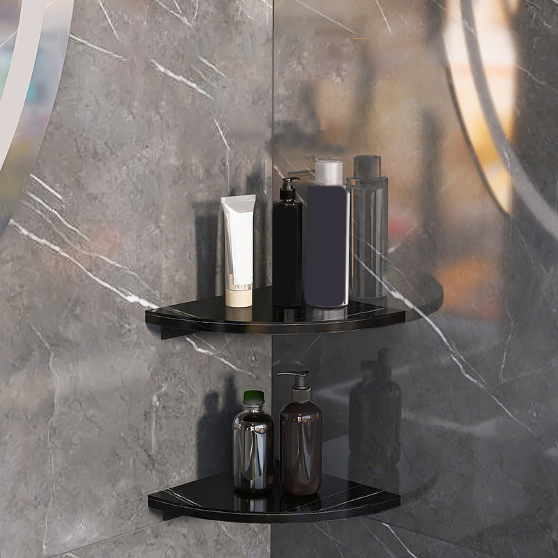 LoungeYard | 3-piece modern bathroom accessory set marble and metal bathroom shelf — product view 7