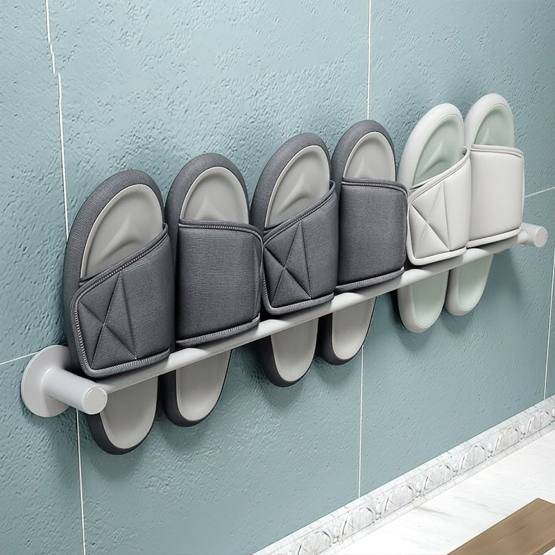 LoungeYard | 2-piece modern bathroom accessories set metal slipper rack/towel bar — product view 4