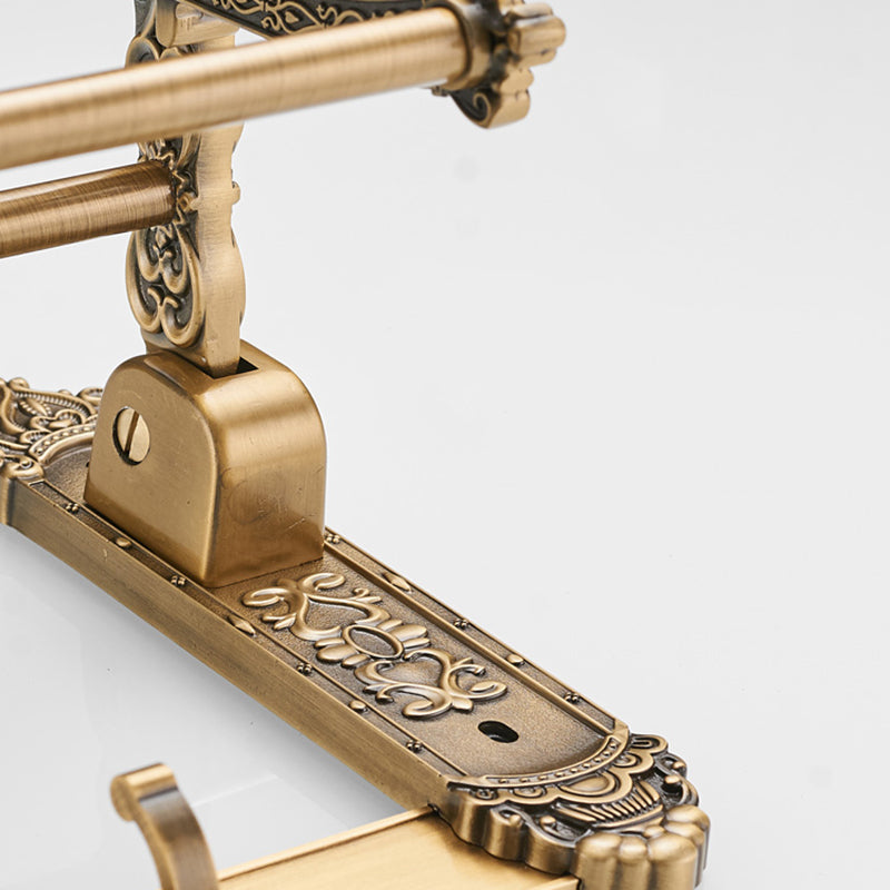 LoungeYard | Traditional Bathroom Accessories Set Gold Bathroom Accessories Kit — product view 2