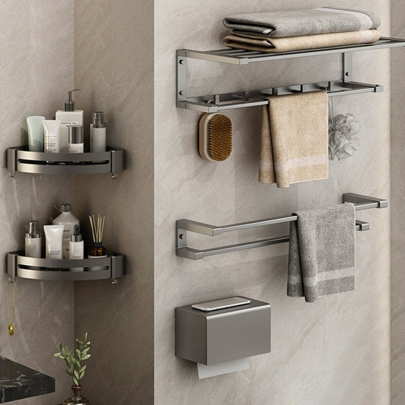 LoungeYard | Modern Bathroom Accessory Set Gray Bathroom Accessories Hardware Set — product view 7