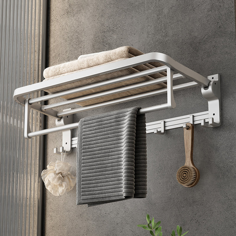 LoungeYard | Contemporary Silver Metal Bathroom Fixture Set with Triangle Bathroom Shelf — product view 1