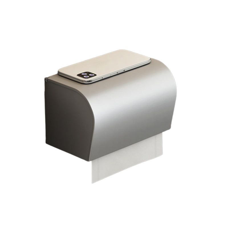 LoungeYard | Contemporary Silver Metal Bathroom Fixture Set with Triangle Bathroom Shelf — product view 6