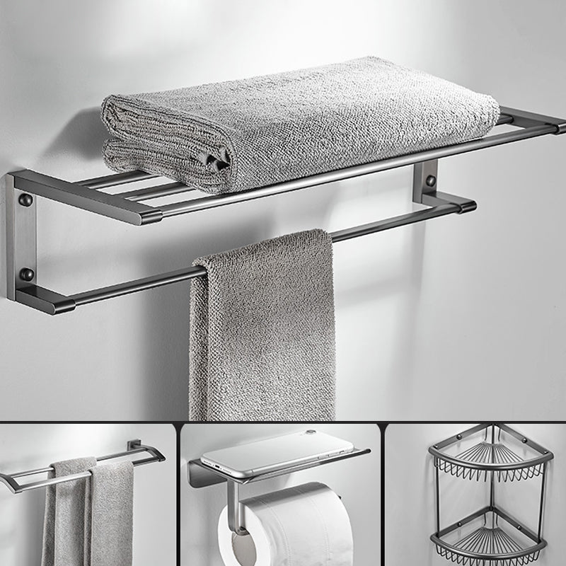 LoungeYard | Matte Gray Bathroom Set Metal Bathroom Accessories Hardware Set — product view 5