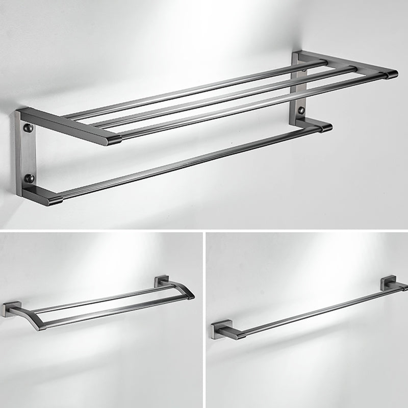 LoungeYard | Matte Gray Bathroom Set Metal Bathroom Accessories Hardware Set — product view 4