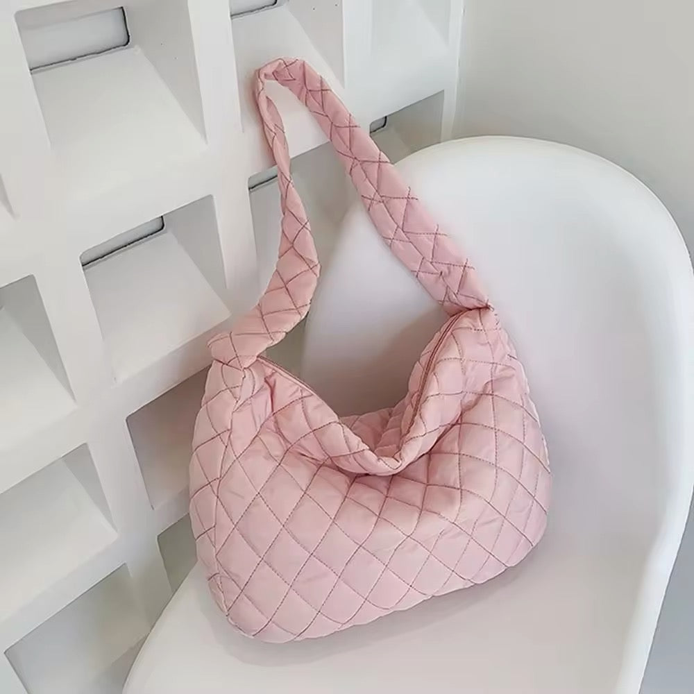 LoungeYard | Padded Ballerina Extra Large Puffer Tote Crossbody Padded Shoulder Bag — product view 1