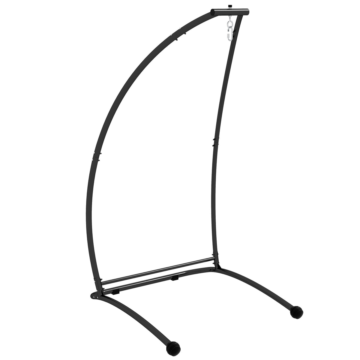 C-Shape Hammock Chair Stand, 330 LBS Capacity, Black — product view 1