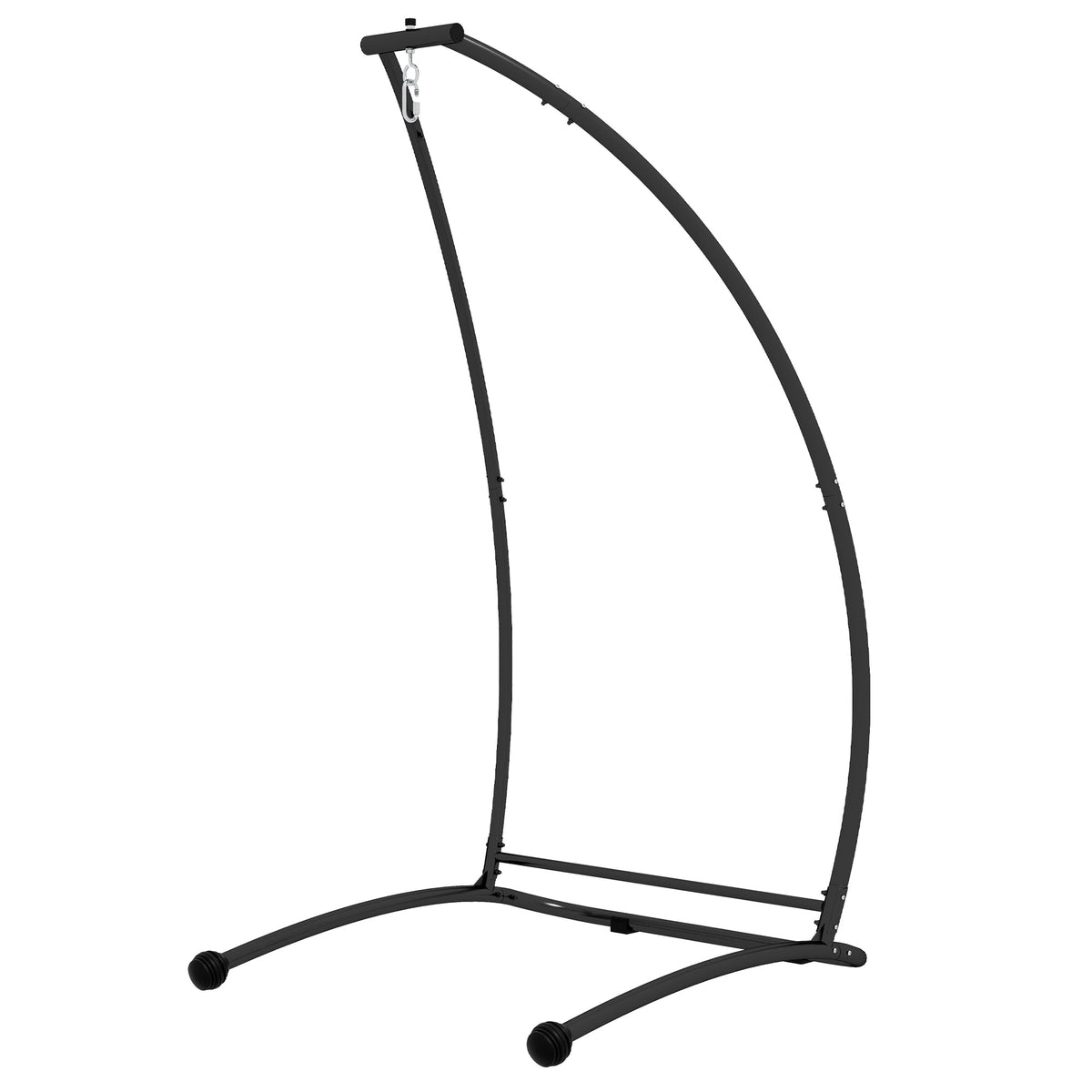 C-Shape Hammock Chair Stand, 330 LBS Capacity, Black — product view 2