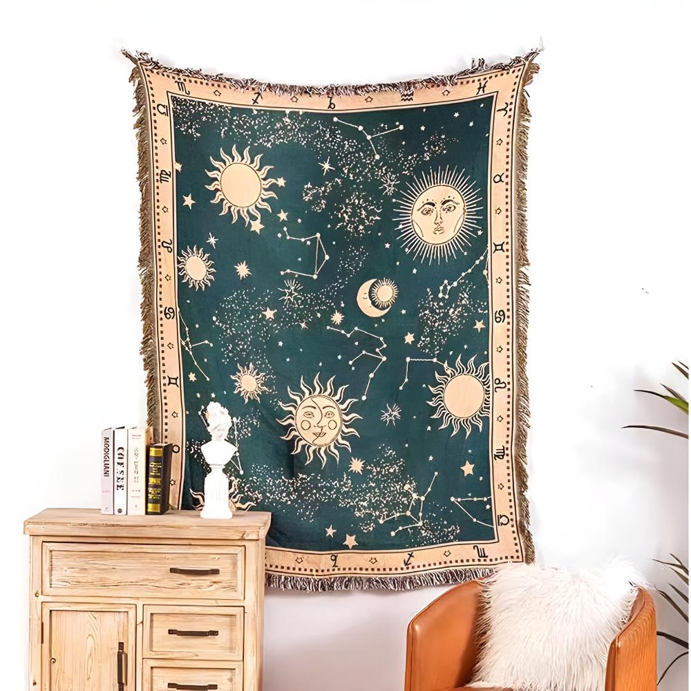 LoungeYard | Sun Moon Stars Celestial Blanket — product view 6