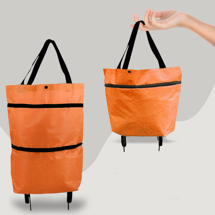 LoungeYard | 2-in-1 Foldable Shopping Bag with Wheels — product view 7