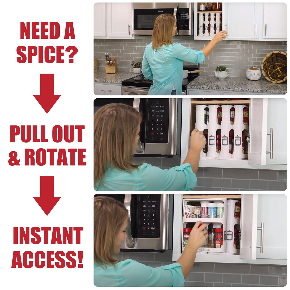LoungeYard | LAKESIDE™ Rotating Spice Rack Organizer — product view 7