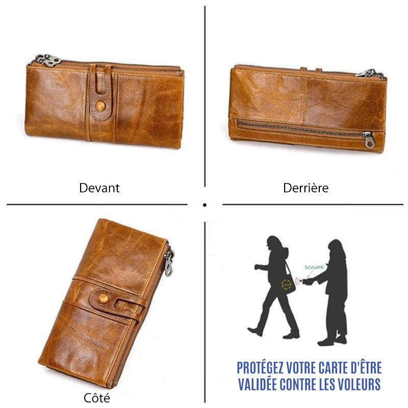 Long wallet made of genuine leather | LoungeYard — product view 4