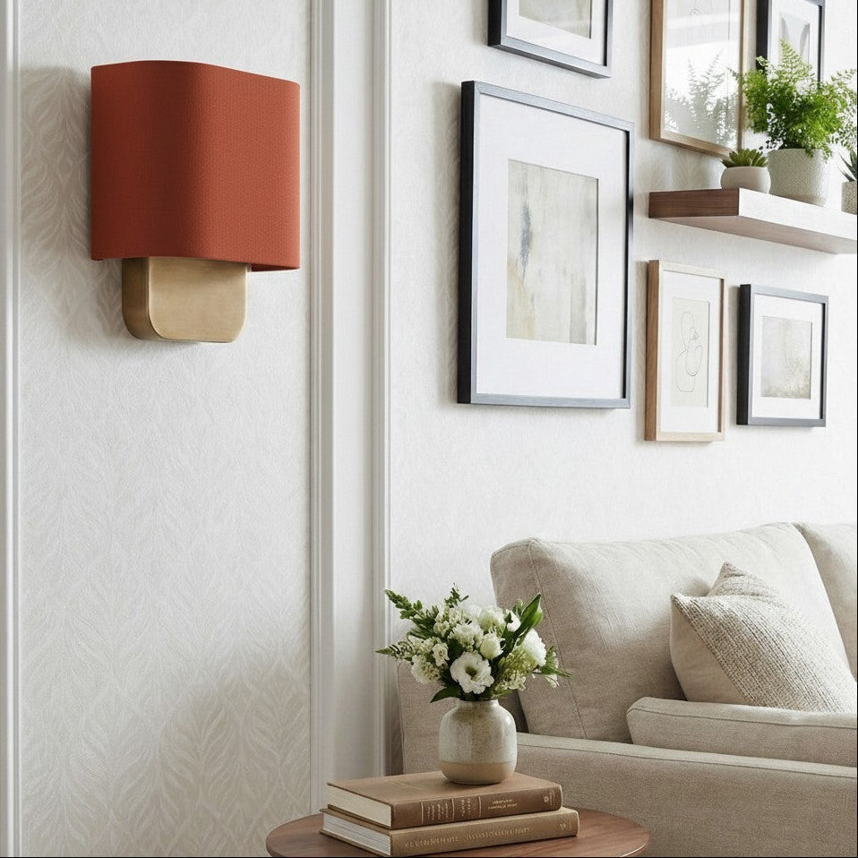 Nolvara Fabric Shade Wall Sconce, Push-Button Switch — product view 6