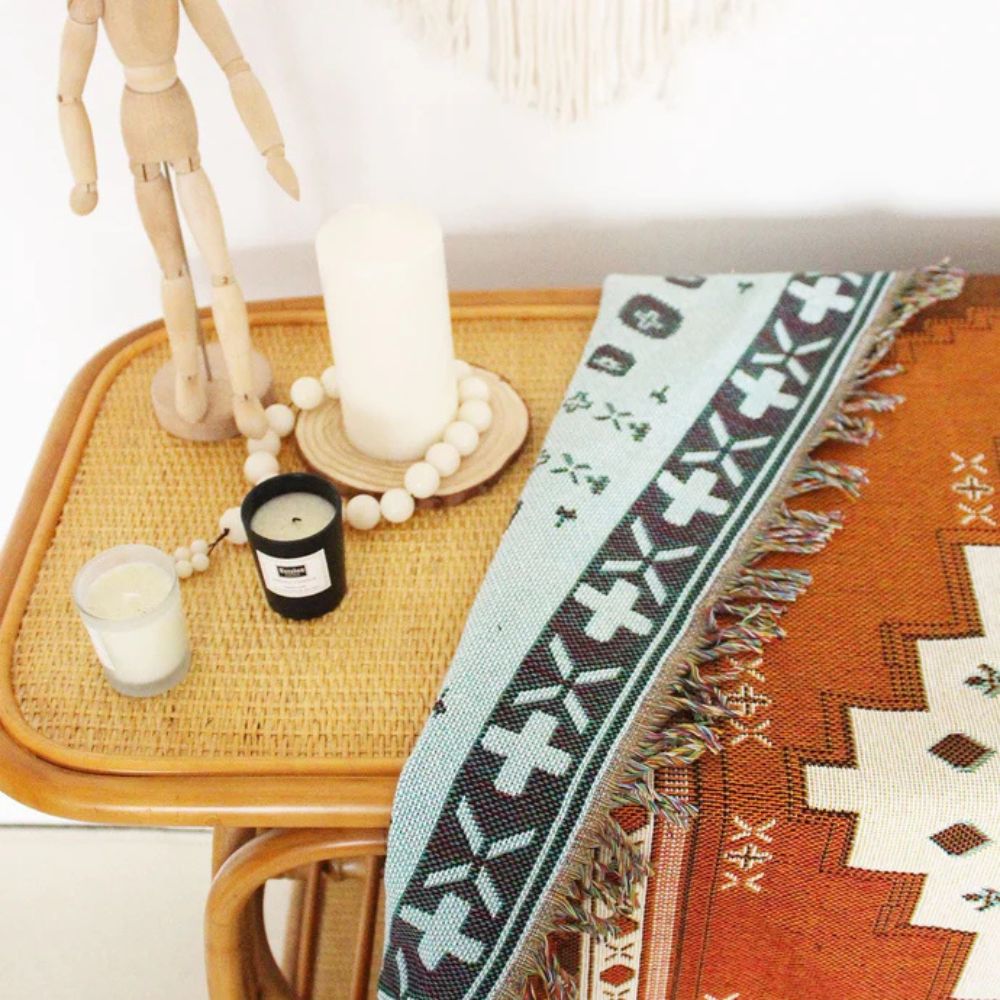 LoungeYard | Boho Chic Patterned Throw Blanket — product view 6
