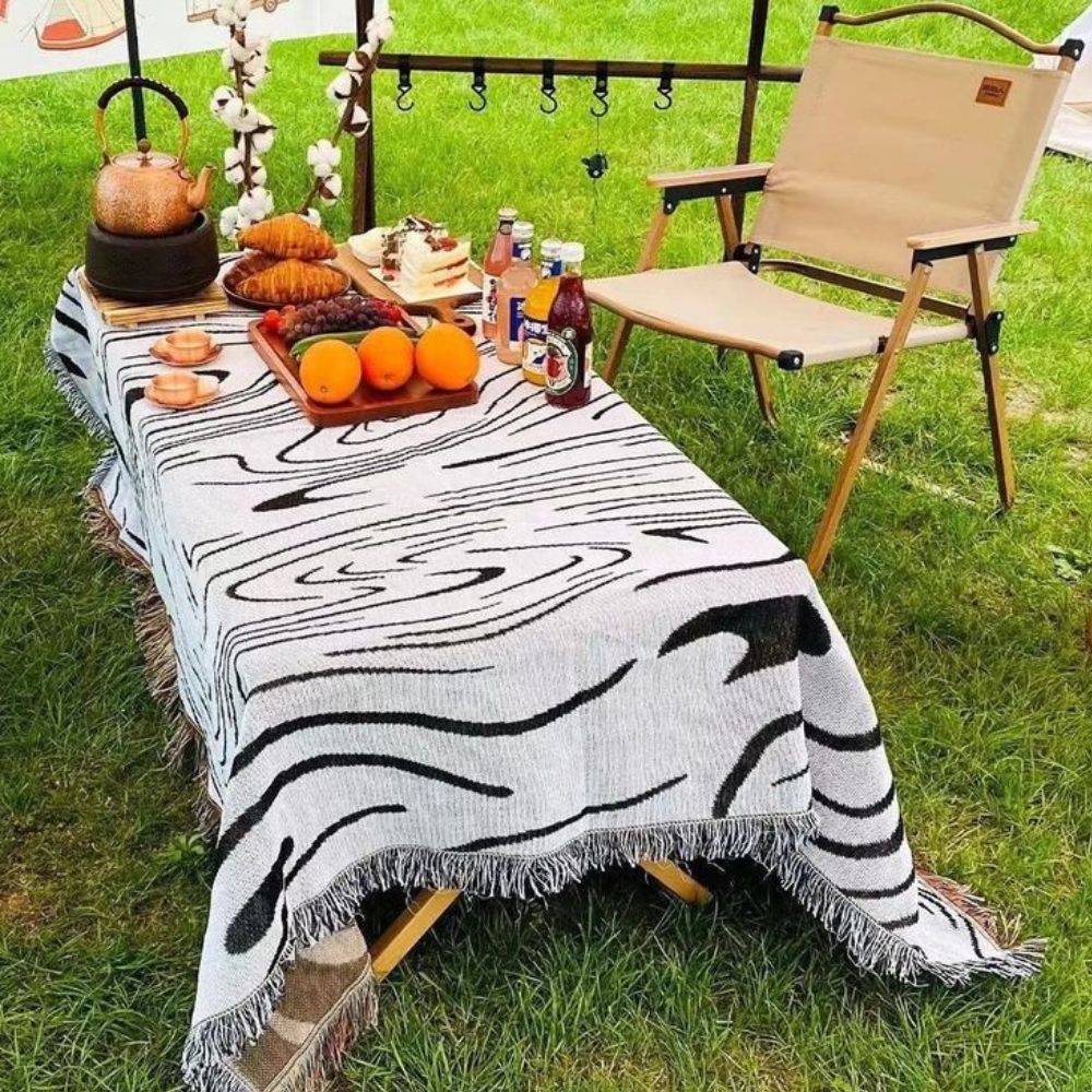 LoungeYard | Marble Woven Throw Blanket — product view 3