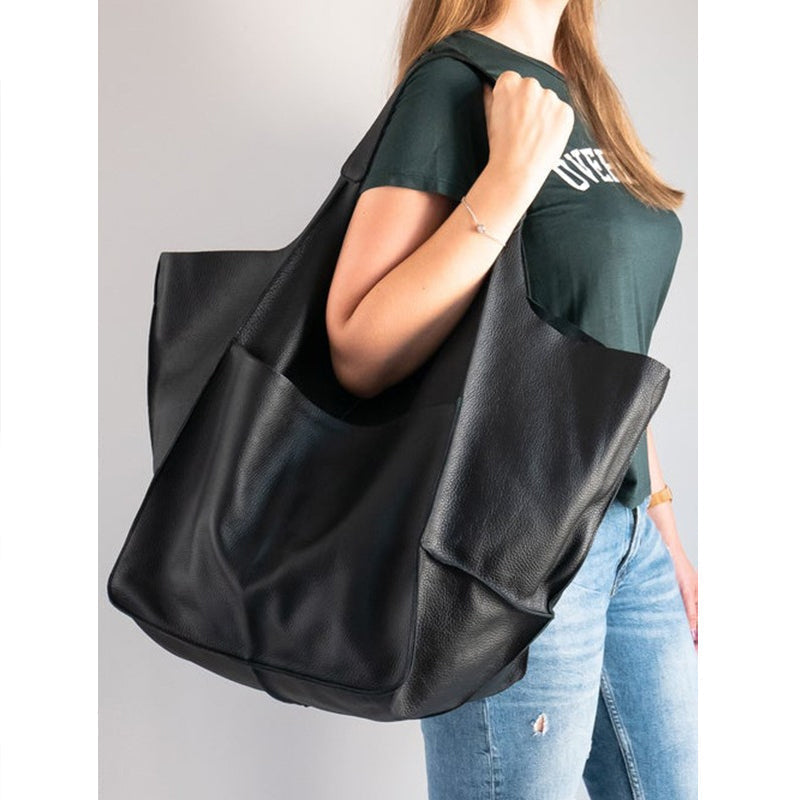 LoungeYard | Oversized Leather Tote — product view 7