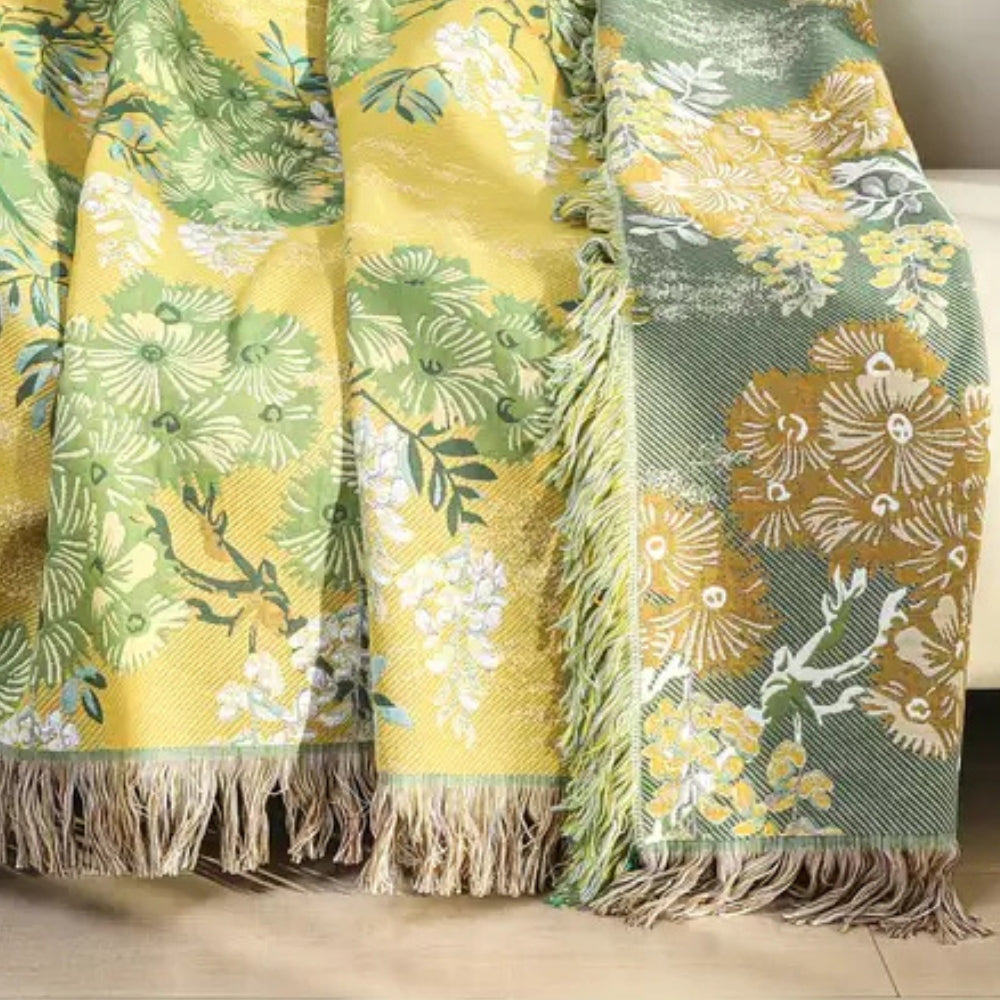 LoungeYard | Lush Mulberry Trees Cotton Blanket — product view 4
