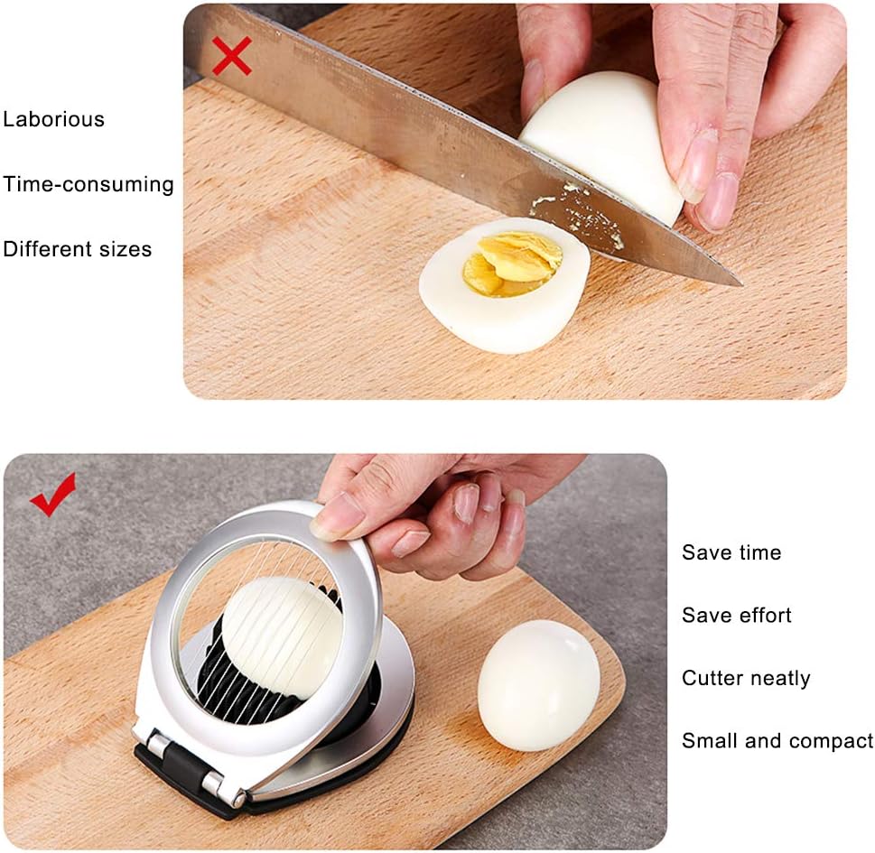 LoungeYard | Stainless Steel Egg Slicer – 3-in-1 Cutting Options for Effortless Preparation! — product view 7
