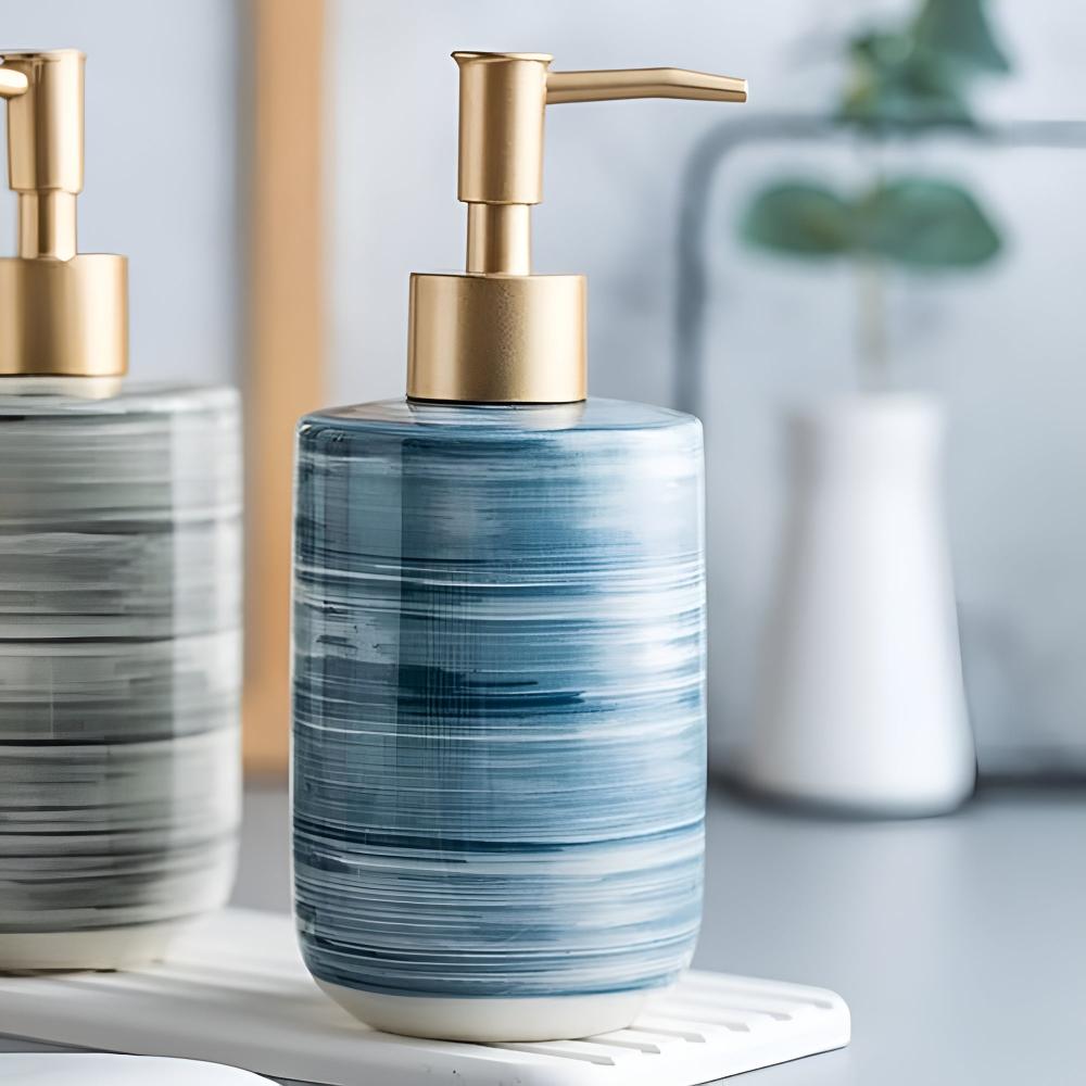 LoungeYard | Marble Ceramic Soap Dispenser — product view 3