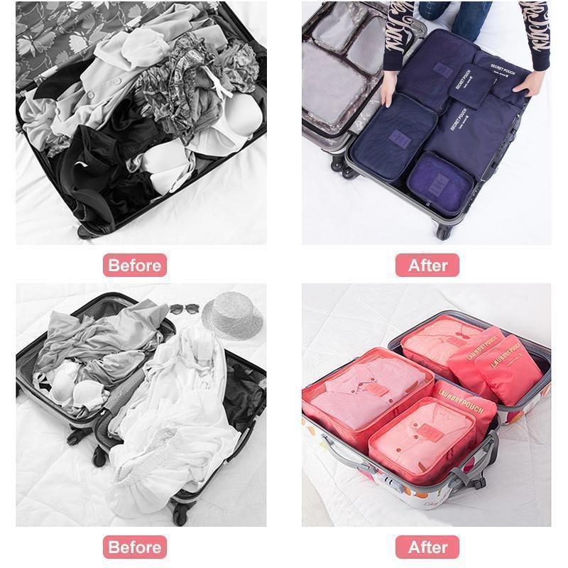 LoungeYard | 6 Pieces of Portable Luggage Packing Cubes — product view 5