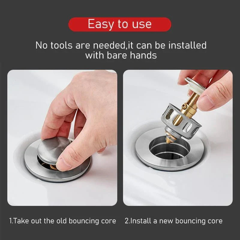 LoungeYard | Universal Stainless Steel Pop-up Drain Filter — product view 6