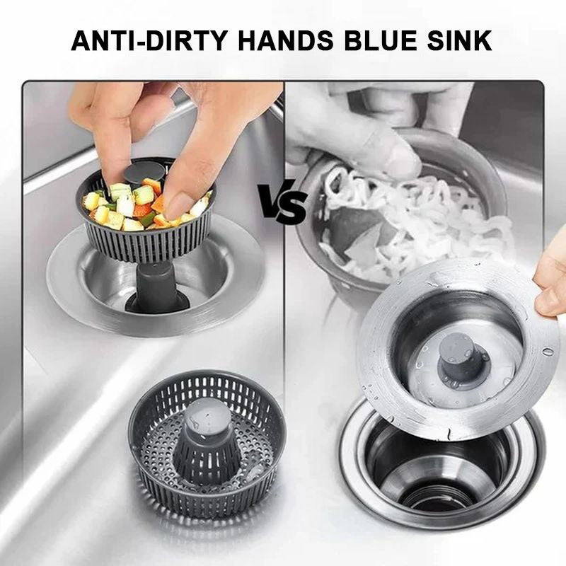 3-in-1 Sink Drain Strainer with Anti-Clogging and Odor Control — product view 6
