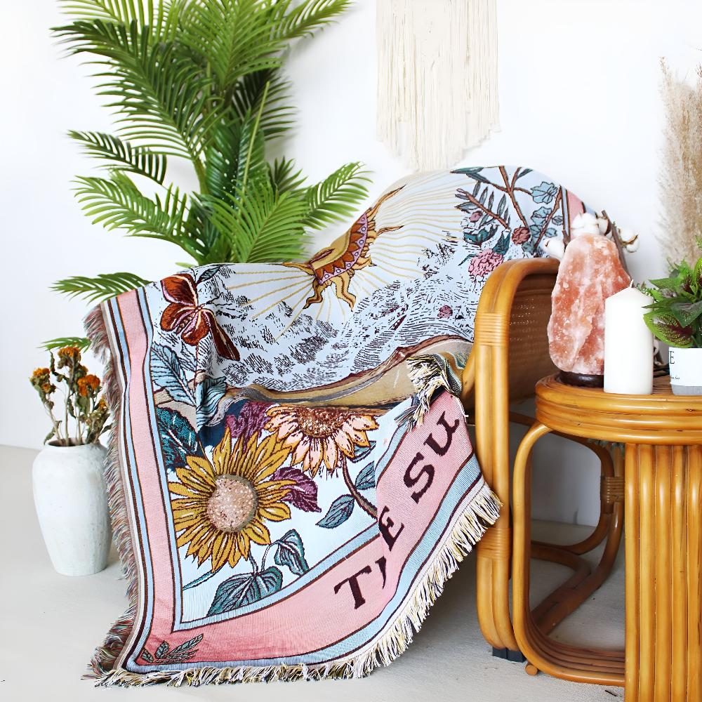 LoungeYard | Boho Sun Tapestry Blanket — product view 4