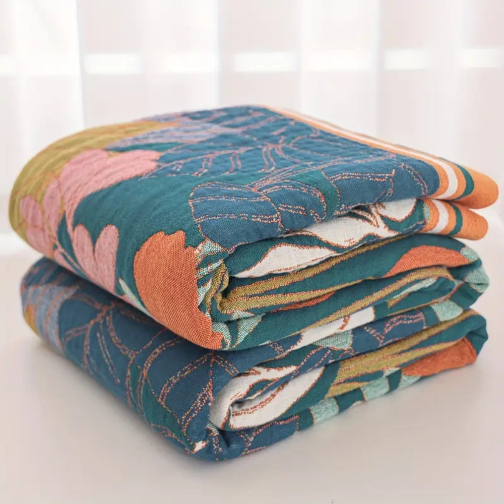LoungeYard | Garden-Inspired Cotton Gauze Blanket — product view 5