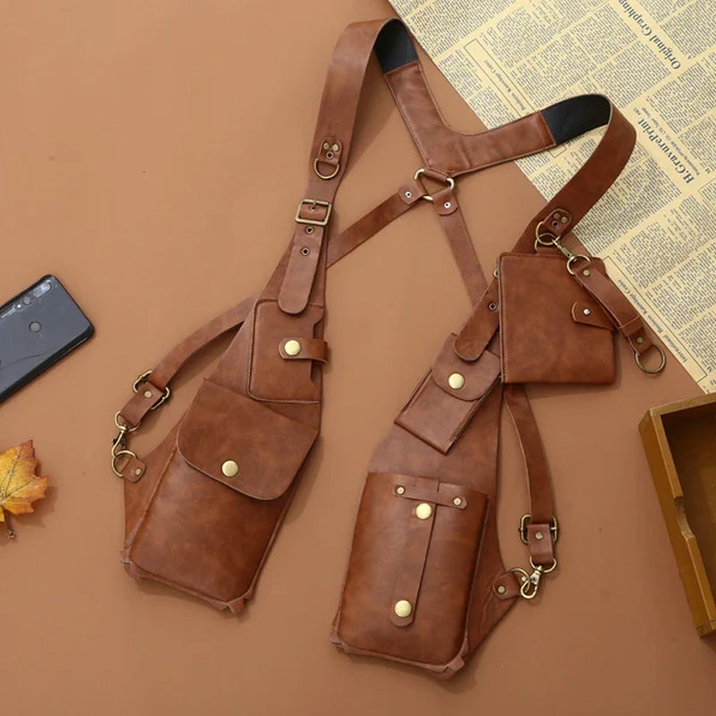 LoungeYard | Medieval Steampunk Retro Shoulder Bag with Shoulder Strap — product view 6