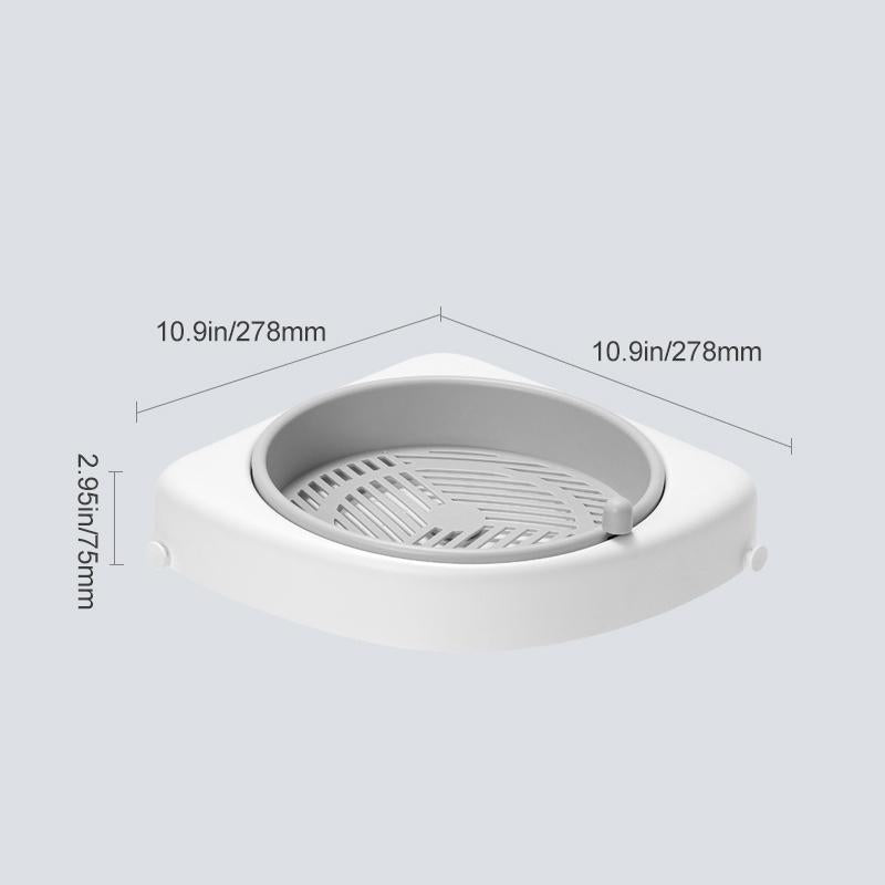 Waterproof Rotating Bathroom Corner Shelf — product view 6