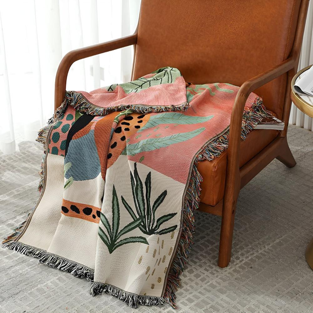 LoungeYard | Jungle Leopard Patterned Throw Blanket — product view 1