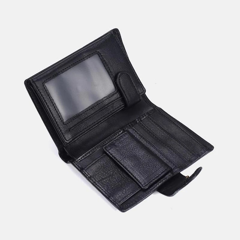 Vintage Leather PU Wallet with three compartments and multiple slots | LoungeYard — product view 6