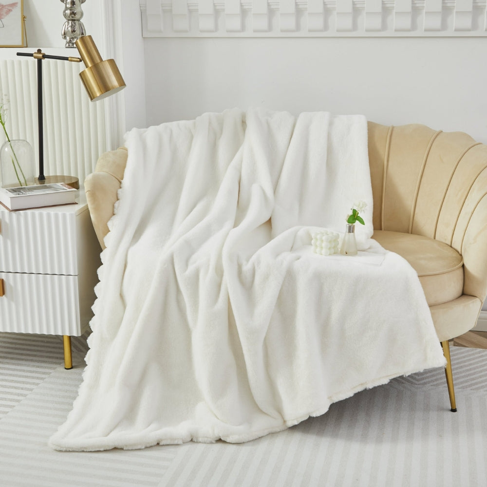 LoungeYard | Plush Soft Faux Rabbit Blanket — product view 4