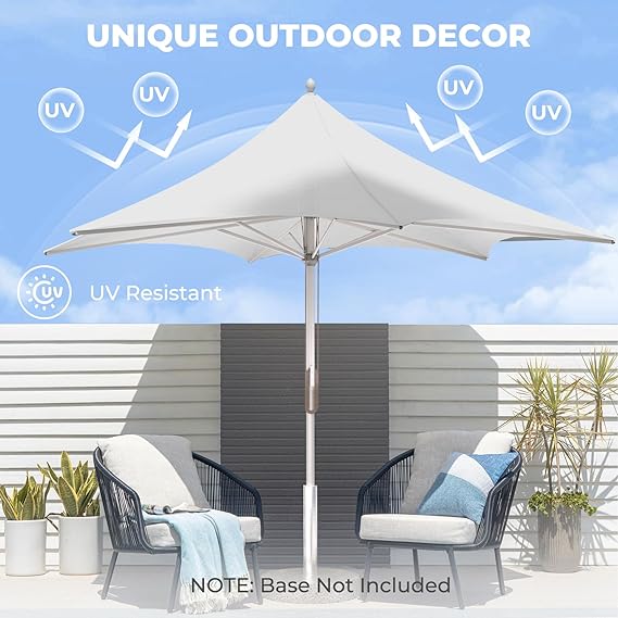 LOUNGE YARD 11 FT Sunshade Umbrella with Pulley Lift for Poolside Backyard Beach — product view 6
