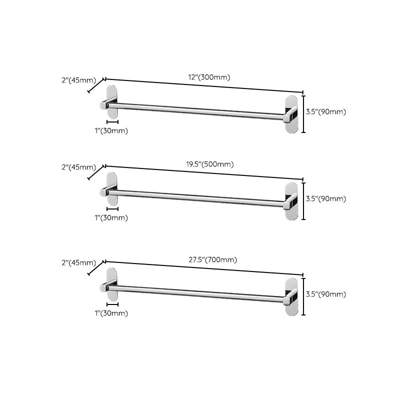 LoungeYard | 2-Piece Stainless Steel Slip Resistant Modern Chrome Bathroom Hardware Set — product view 6