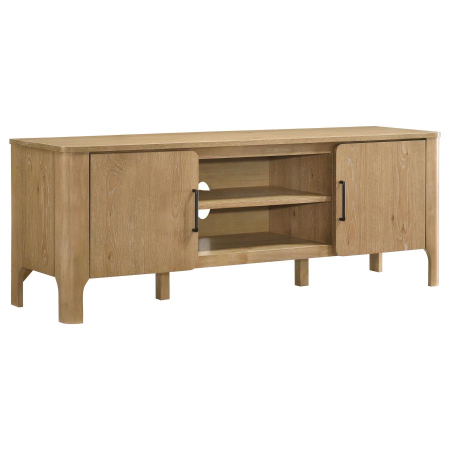Rowe Light Oak 65" 2-Door Transitional TV Stand – 701652 — product view 2
