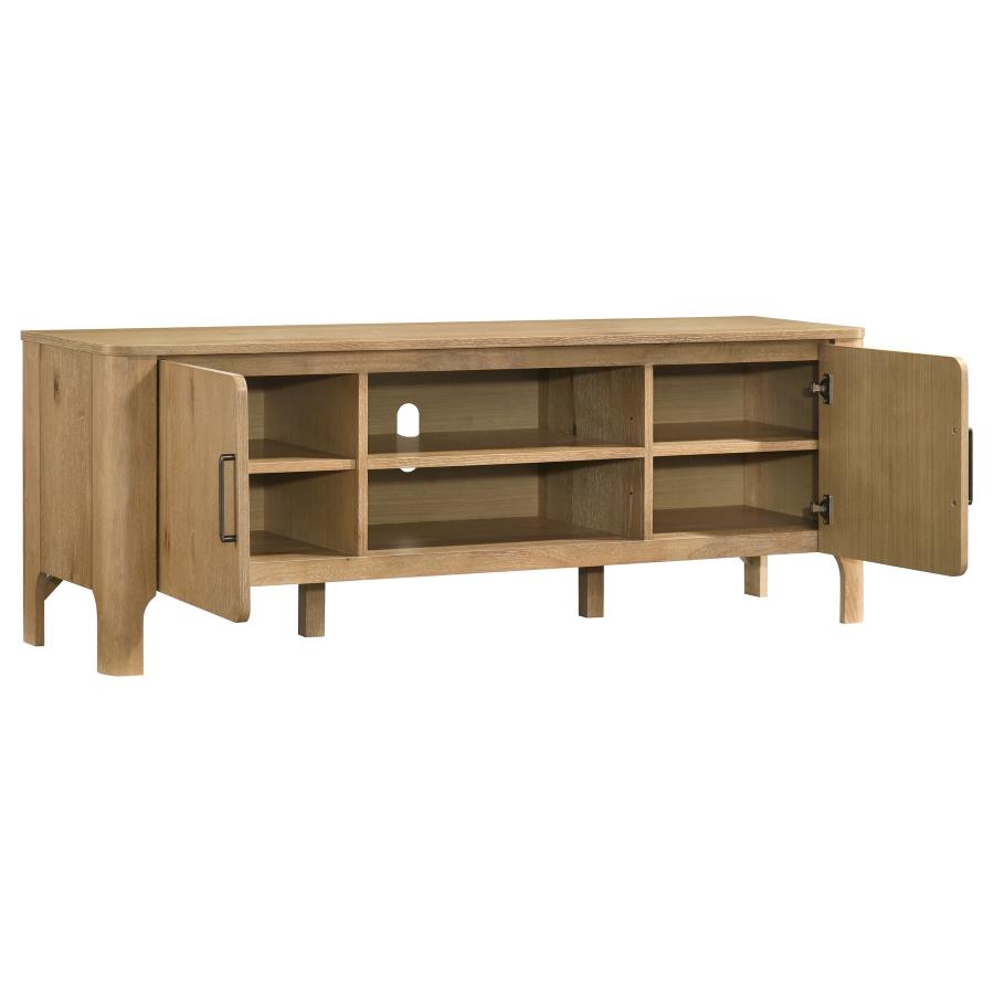 Rowe Light Oak 65" 2-Door Transitional TV Stand – 701652 — product view 3