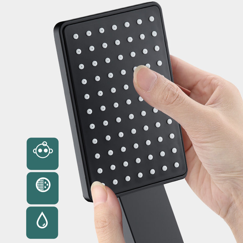 LoungeYard | Contemporary Handheld Supercharged Shower Head Square Turbo Spray Head — product view 3