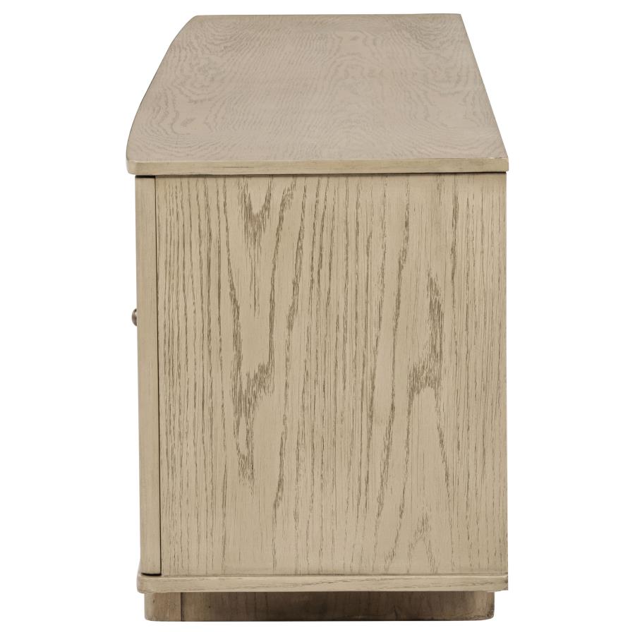 Kailani 79" Beige Oak Cane-Door TV Entertainment Stand – 706583 — product view 3