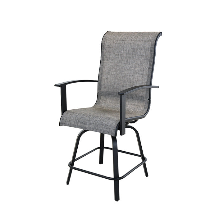 LOUNGE YARD 2 PCS High Foot Swivel Stool Bar Set with Rotation Function — product view 5