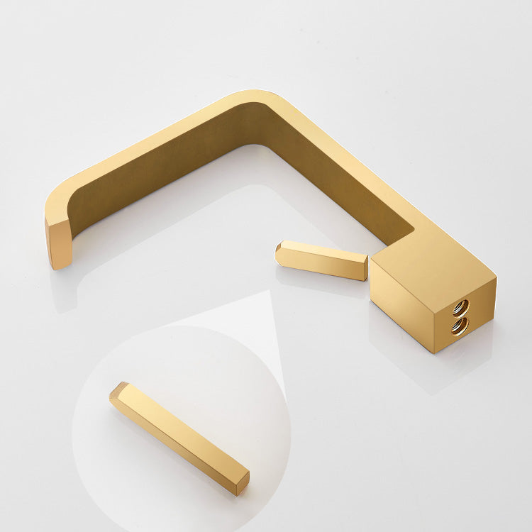 LoungeYard | Unique Sink Faucet Bathroom Brass Solid Color Waterfall Spout Faucet — product view 2