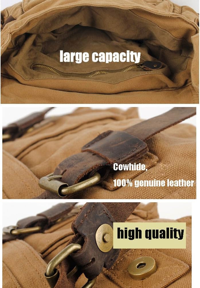 RetroCarry Bag – Vintage Canvas Shoulder Bag for Laptops LoungeYard — product view 7