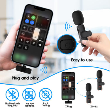 2-Pack wireless microphone for iPhone iPad LoungeYard