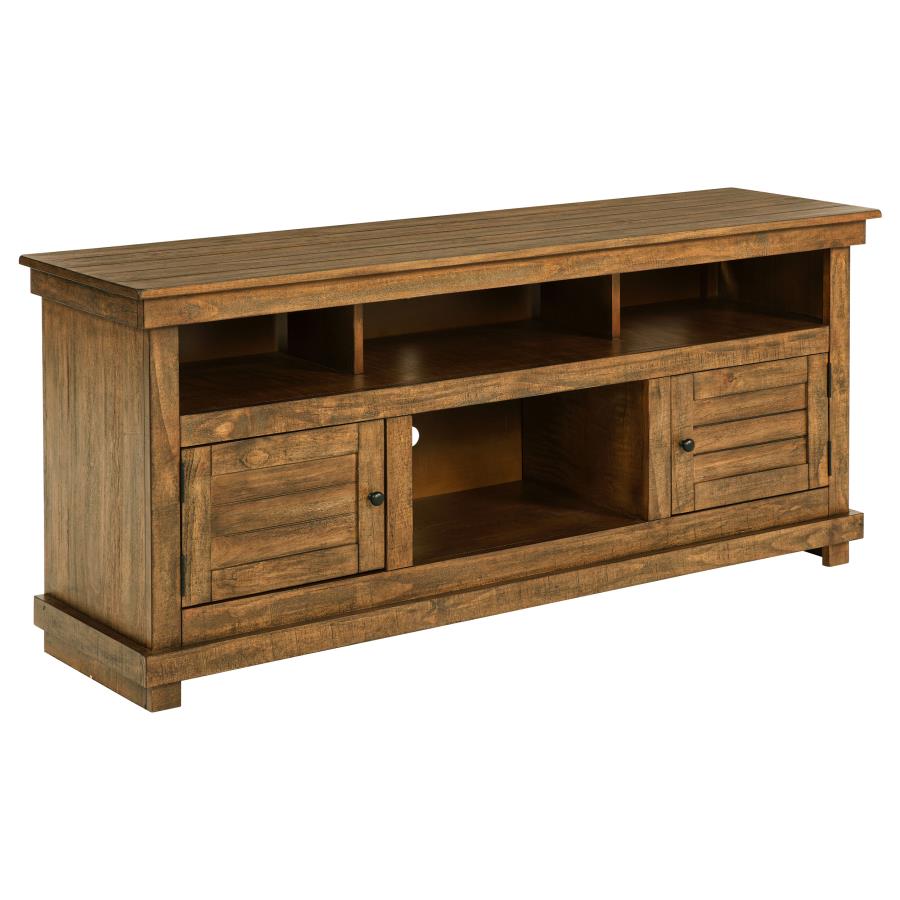 Payne Distressed Brown Wood 60" 2-Door Country Cottage Style TV Stand – 710042 — product view 2