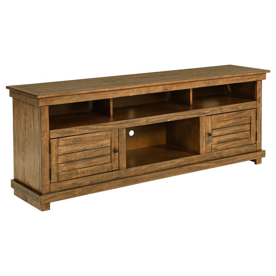 Payne Distressed Brown Wood 70" 2-Door Country Cottage Style TV Stand – 710043 — product view 2