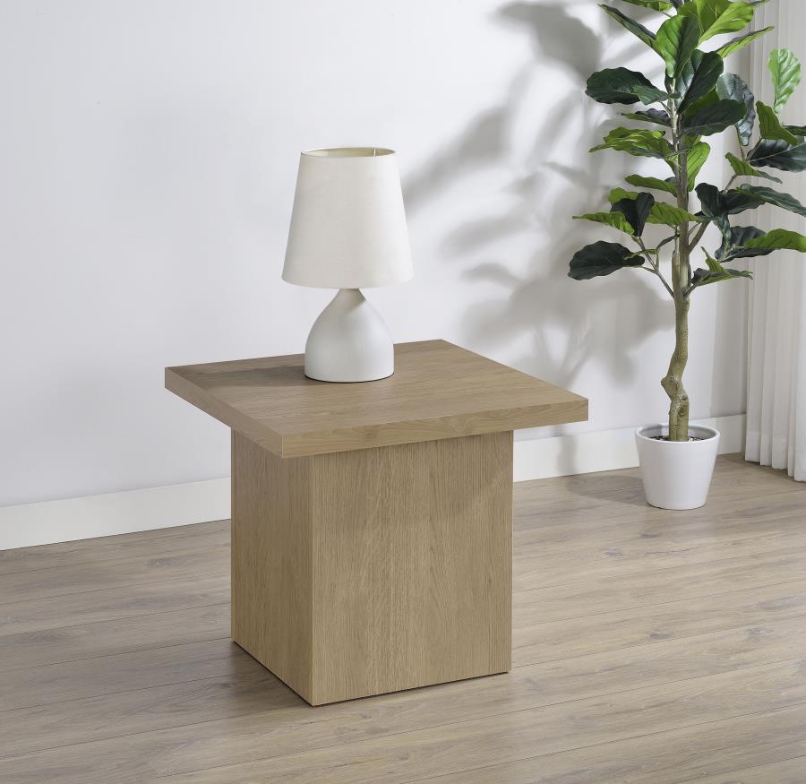 Devar Latte Brown Square End Accent Table – 710917 — product view 1