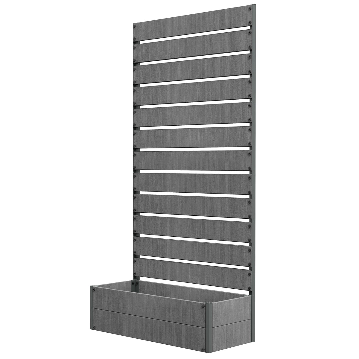 35.6" x 15" x 70.9" Raised Garden Bed with Trellis, Dark Grey — product view 2